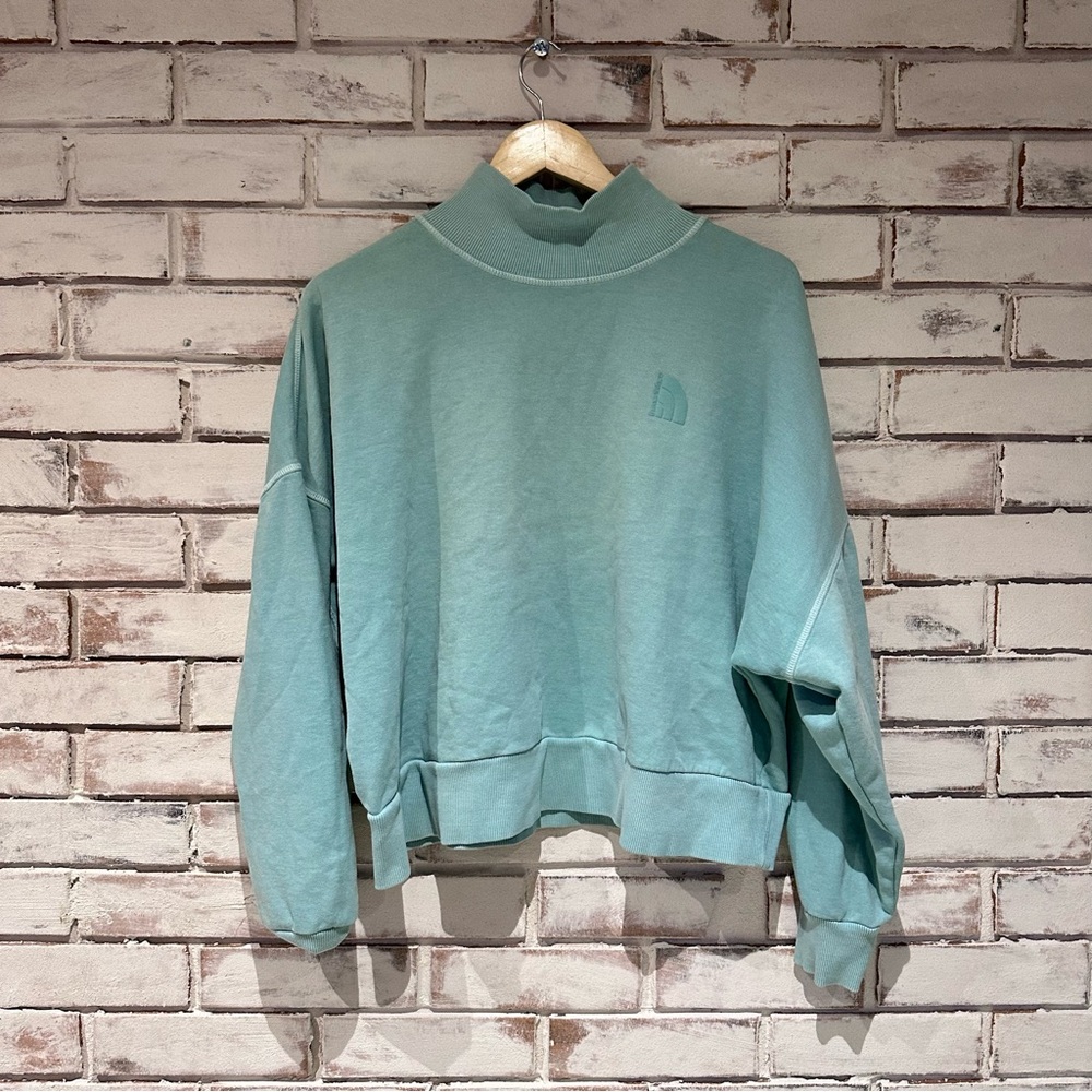 The north face garment dye mock neck sweatshirt size XL - Picture 2 of 6